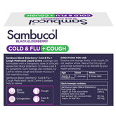 Sambucol Cold & Flu + Cough Medicated Liquid Center 24 Lozenges